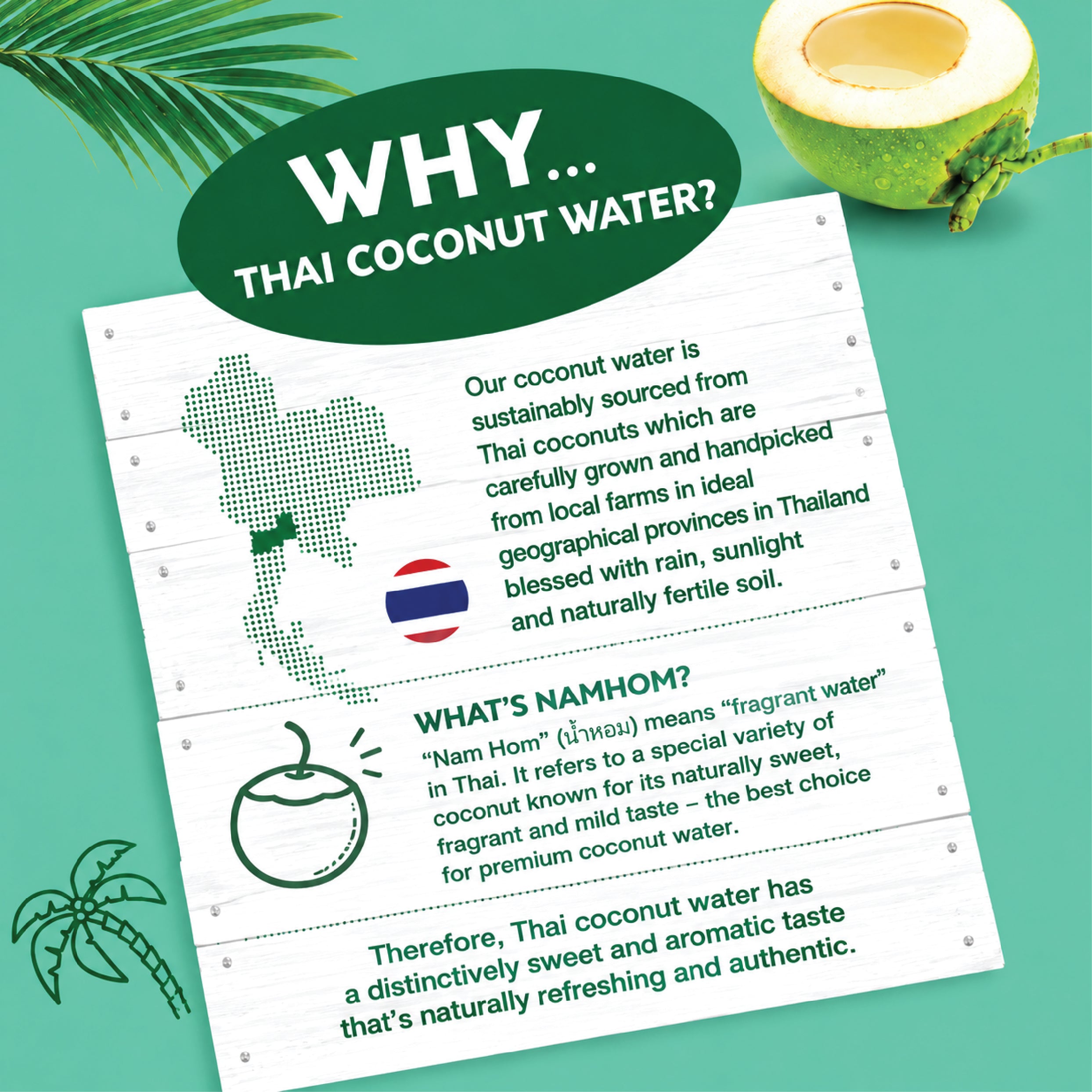 Malee Coco- Thai Coconut Water mixed with NAMHOM